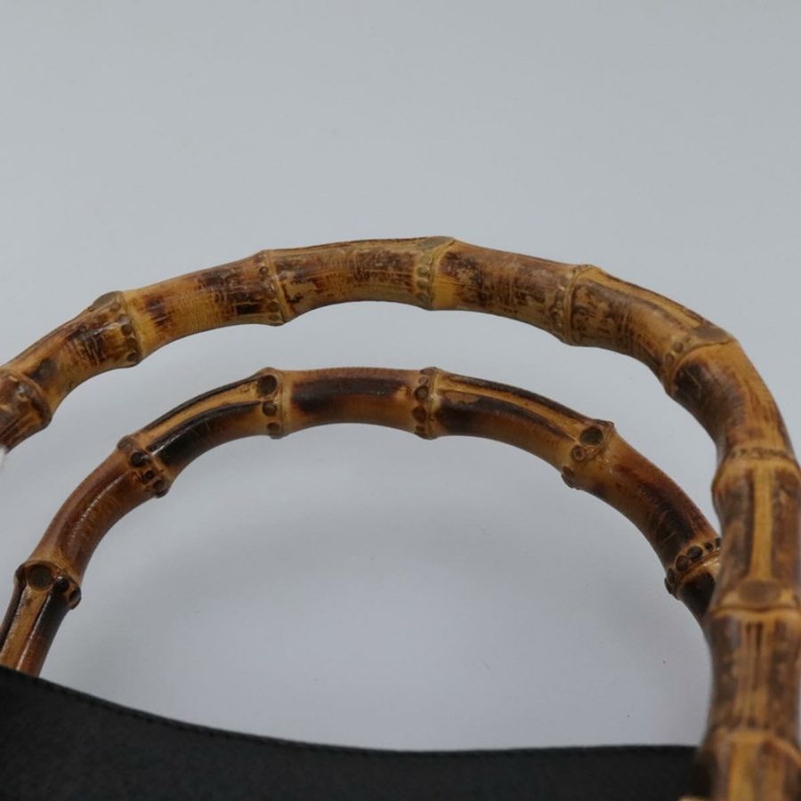 【日本直送】GUCCI 竹節手提包 皮革 黑色 金色 002 1095 0260 正品 ep7975-7