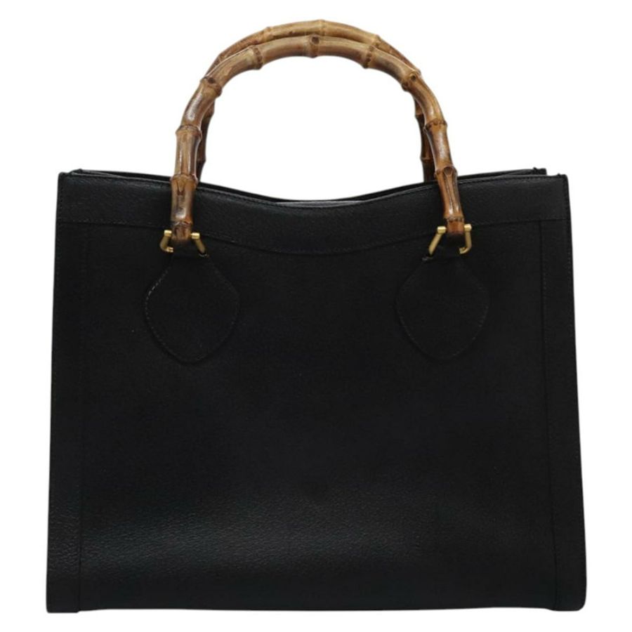 【日本直送】GUCCI 竹節手提包 皮革 黑色 金色 002 1095 0260 正品 ep7975-12