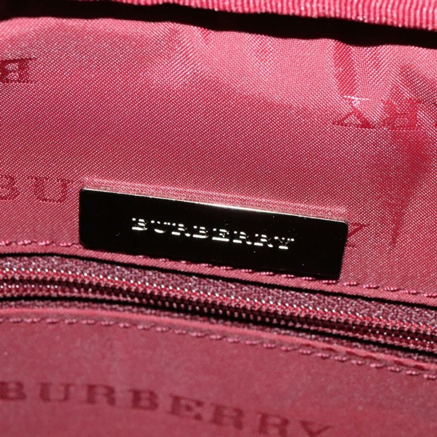 【日本直送】BURBERRY Nova 格紋手提包 尼龍 米色 銀色 正品 BD724-10