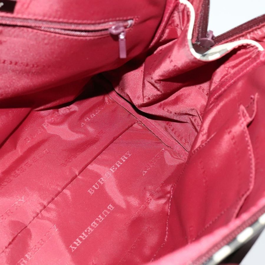 【日本直送】BURBERRY Nova 格紋手提包 尼龍 米色 銀色 正品 BD724-16