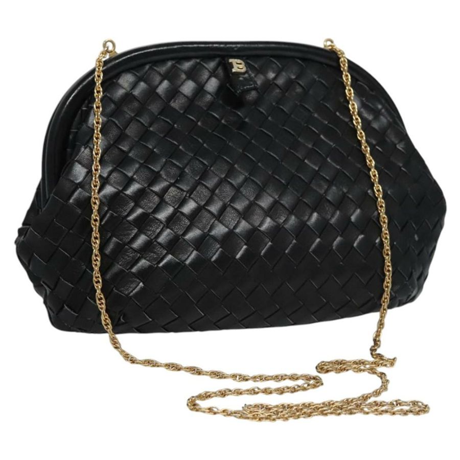 【日本直送】BALLY 鏈條單肩包 皮革 黑色 正品 BA820-0