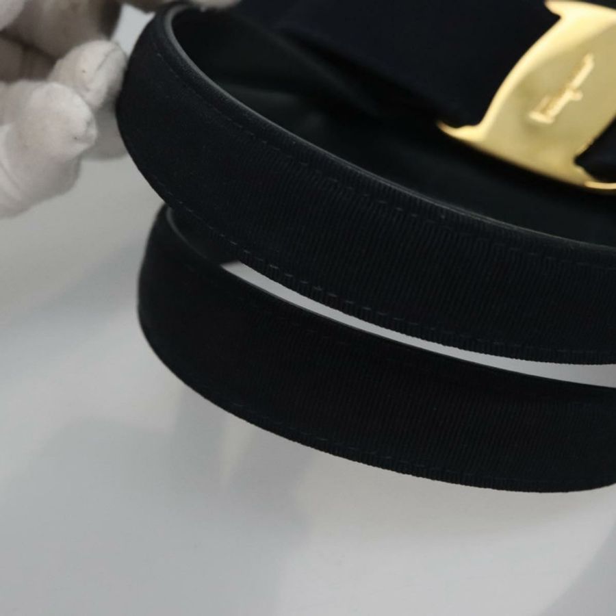 【日本直送】Salvatore Ferragamo Vala 手提包 皮革 2way Navy Gold Auth BA817-6