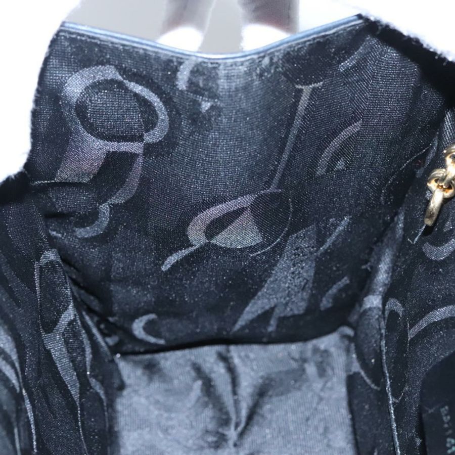 【日本直送】Salvatore Ferragamo Vala 手提包 皮革 2way Navy Gold Auth BA817-19