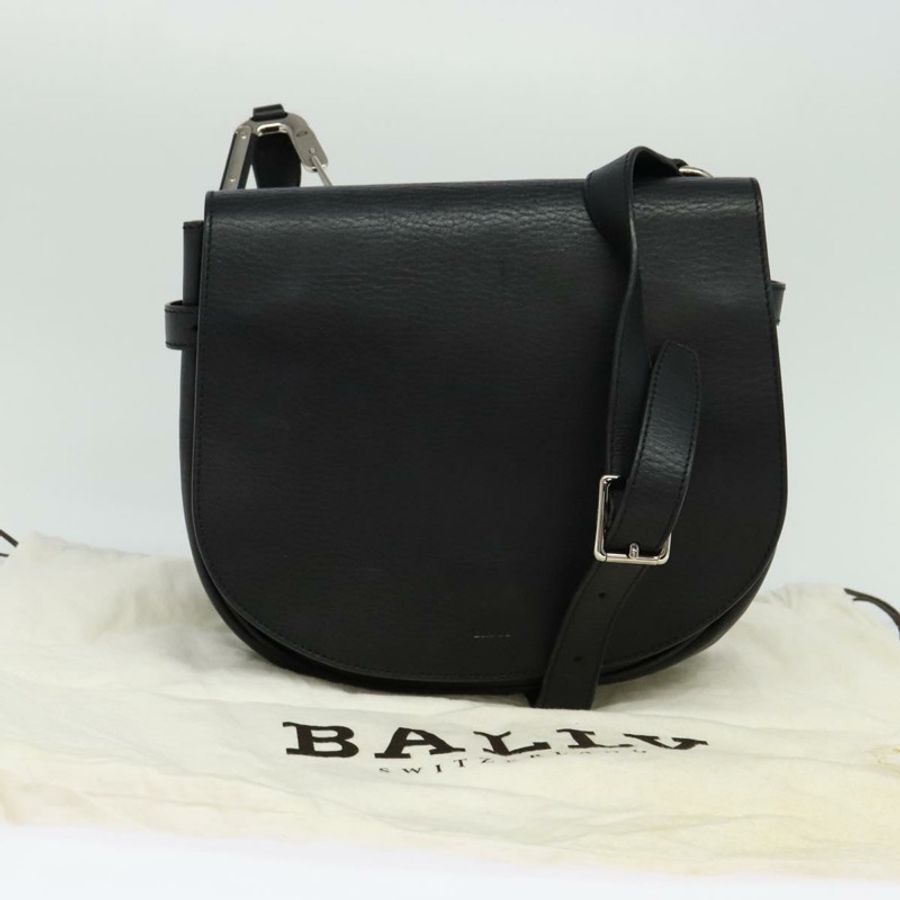 【日本直送】BALLY 黑色真皮單肩包 正品 sw183-11