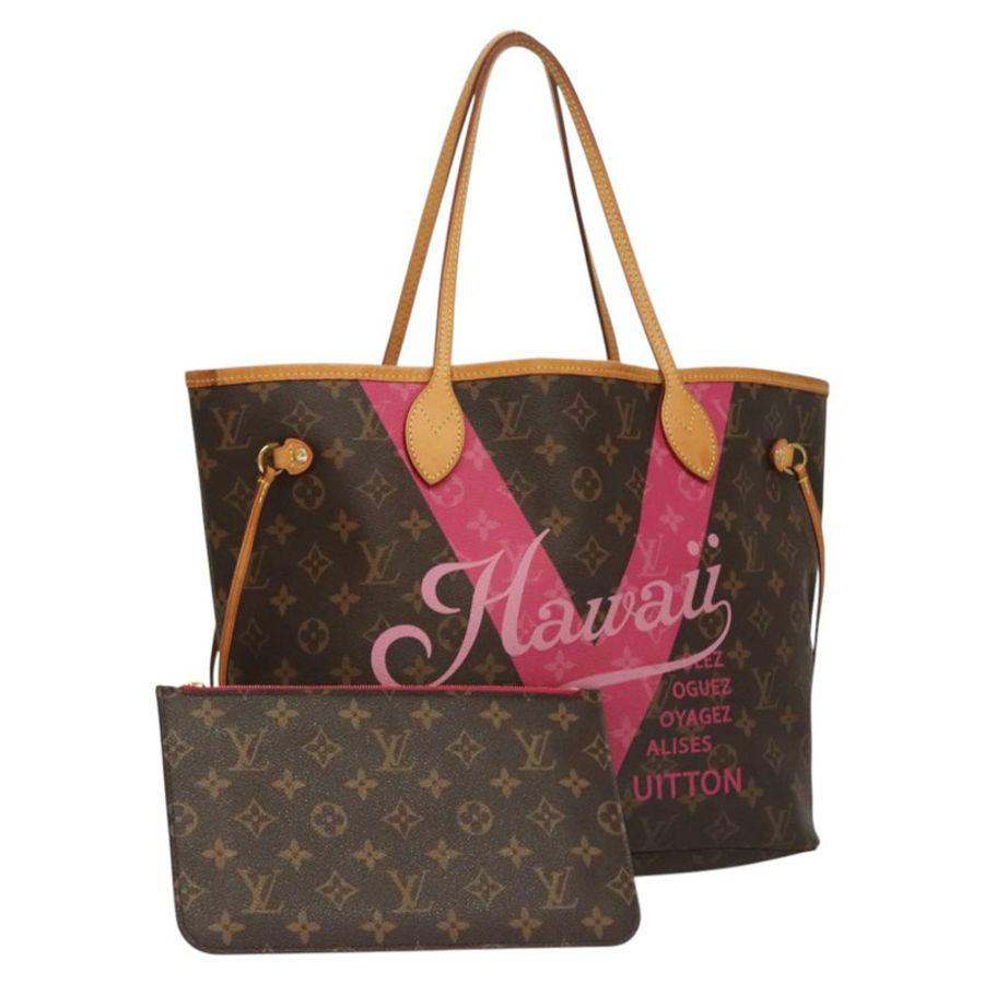 【日本直送】路易威登 Monogram V Line Neverfull MM 手提包 粉紅色 LV 正品 BD681A-0