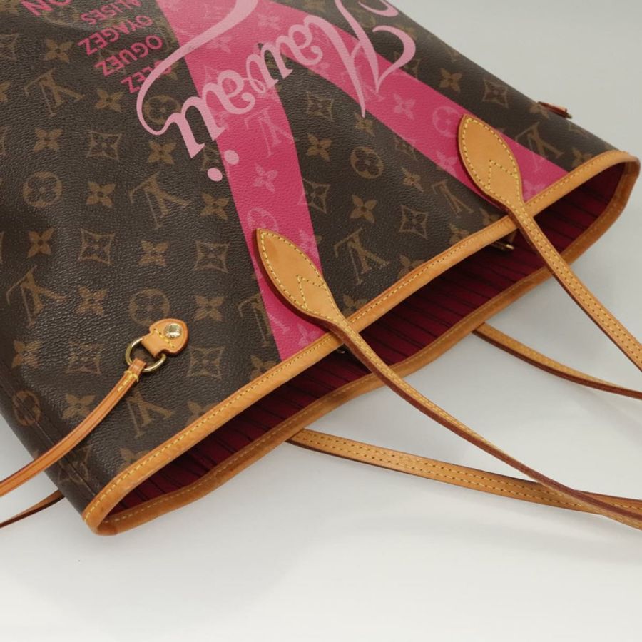 【日本直送】路易威登 Monogram V Line Neverfull MM 手提包 粉紅色 LV 正品 BD681A-5