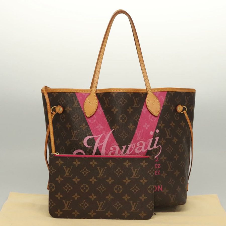 【日本直送】路易威登 Monogram V Line Neverfull MM 手提包 粉紅色 LV 正品 BD681A-11