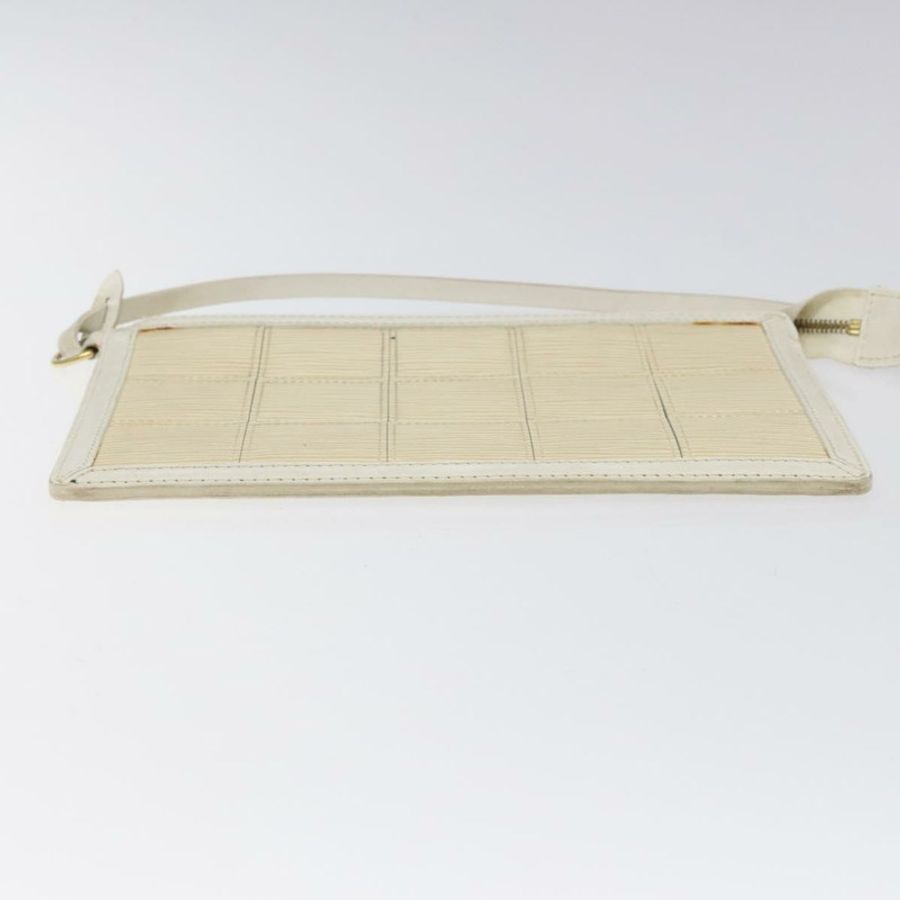 【日本直送】路易威登 Epi Stretch Delmonico 手拿包 米白色 M54603 LV 正品 EC848-4