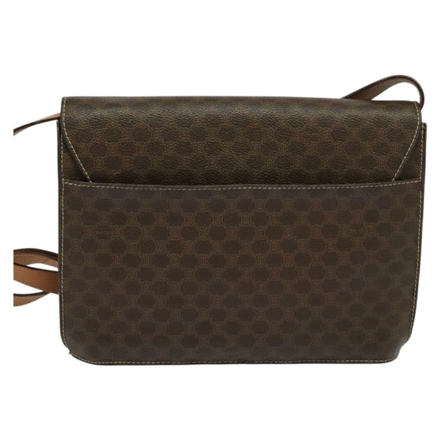 【日本直送】CELINE Macadam帆布零皮夾 PVC皮革 棕色 金色 正品 EC933-1