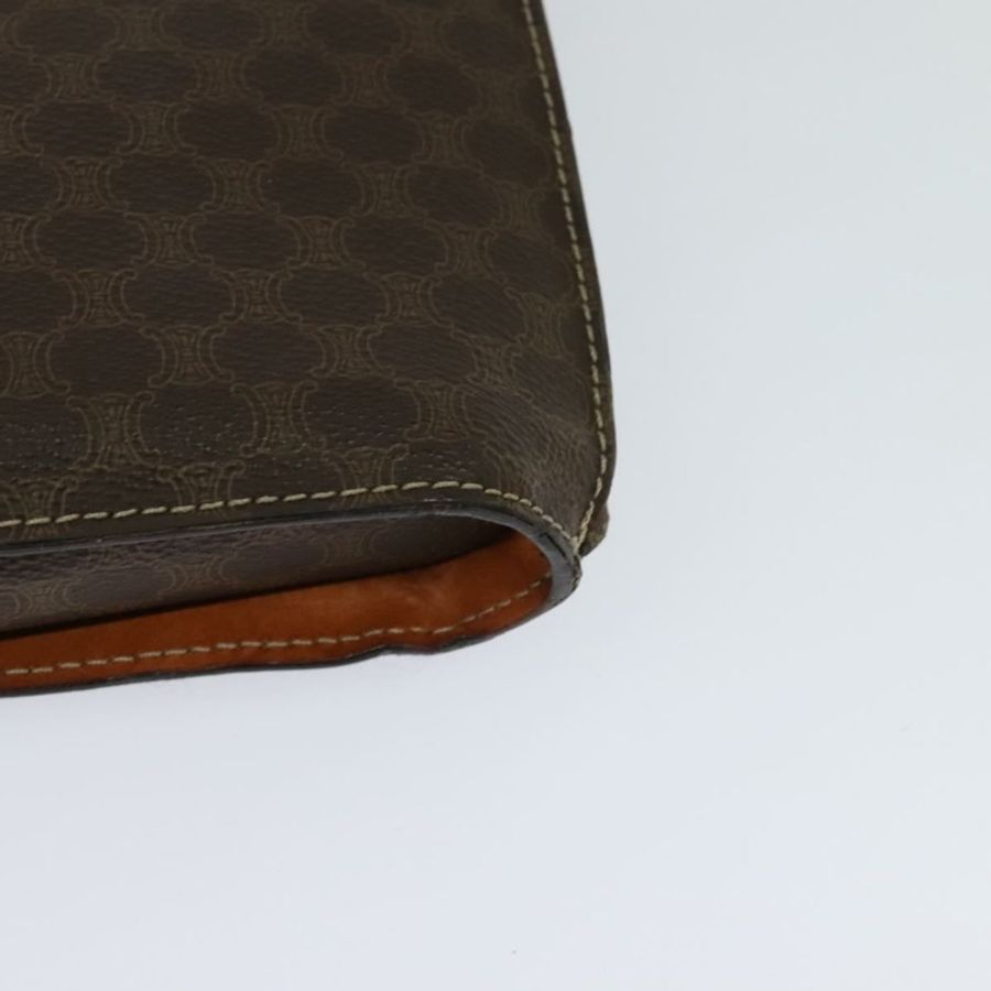 【日本直送】CELINE Macadam帆布零皮夾 PVC皮革 棕色 金色 正品 EC933-16