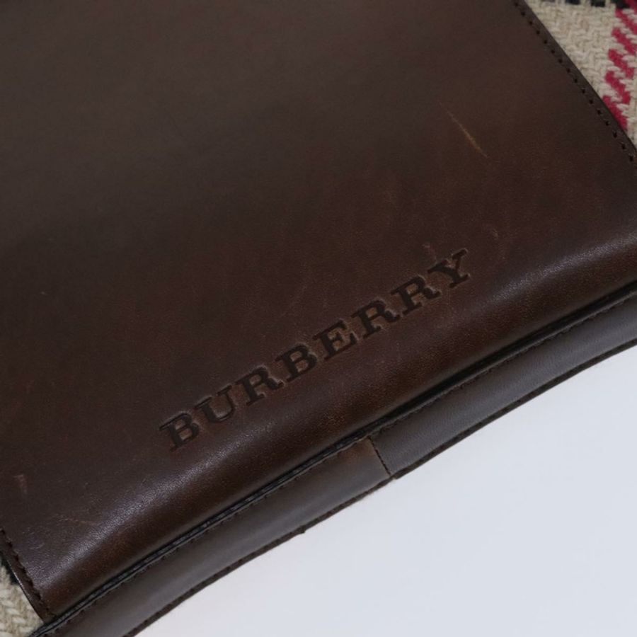 【日本直送】BURBERRY Nova 格紋單肩包 羊毛 米色 正品 EC948-16