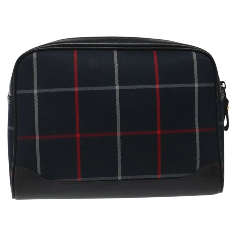 【日本直送】Burberrys Nova 格紋手拿包 帆布 海軍藍 正品 EC973-1