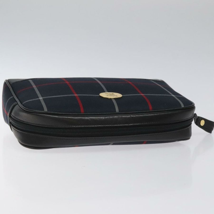 【日本直送】Burberrys Nova 格紋手拿包 帆布 海軍藍 正品 EC973-4