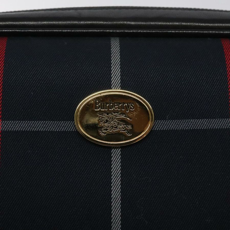 【日本直送】Burberrys Nova 格紋手拿包 帆布 海軍藍 正品 EC973-7