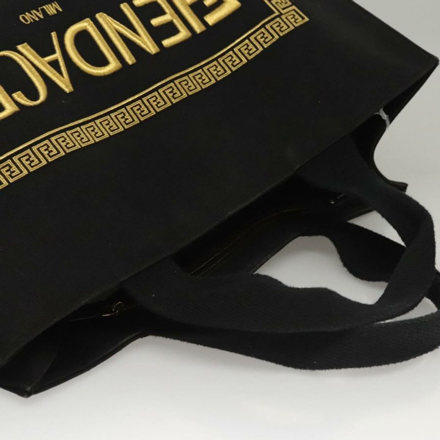 【日本直送】FENDI VERSACE 聯名款 Fenderche 帆布托特包,黑色,兩用款,正品 bs23664-5