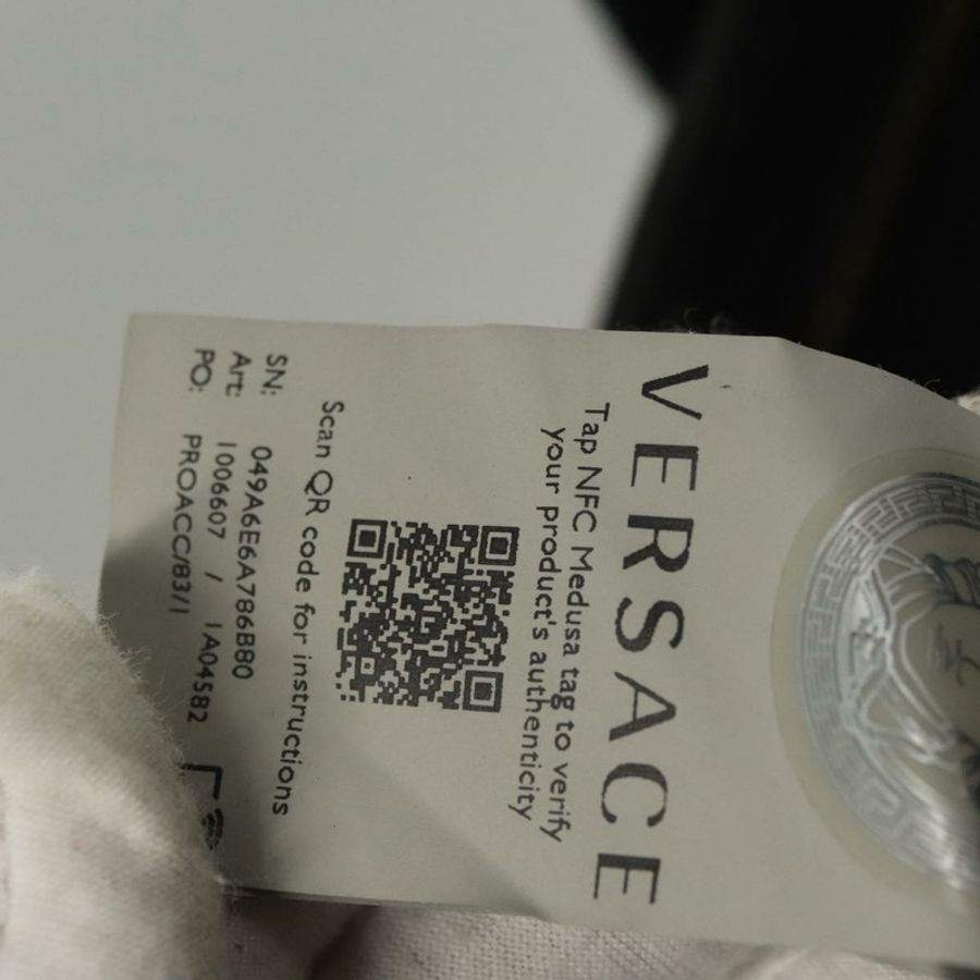 【日本直送】FENDI VERSACE 聯名款 Fenderche 帆布托特包,黑色,兩用款,正品 bs23664-10