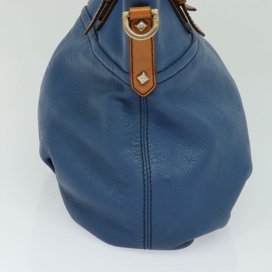 【日本直送】MCM Vicetos Logogram 手提包 皮革 2way 藍色棕色 正品 MY353-2