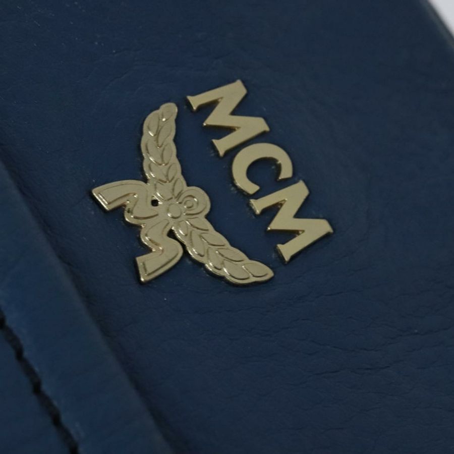 【日本直送】MCM Vicetos Logogram 手提包 皮革 2way 藍色棕色 正品 MY353-9