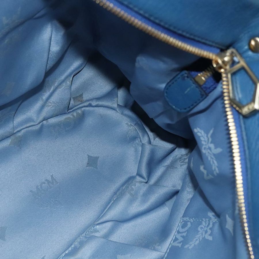 【日本直送】MCM Vicetos Logogram 手提包 皮革 2way 藍色棕色 正品 MY353-16
