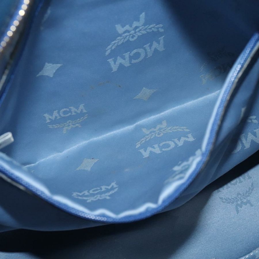 【日本直送】MCM Vicetos Logogram 手提包 皮革 2way 藍色棕色 正品 MY353-18