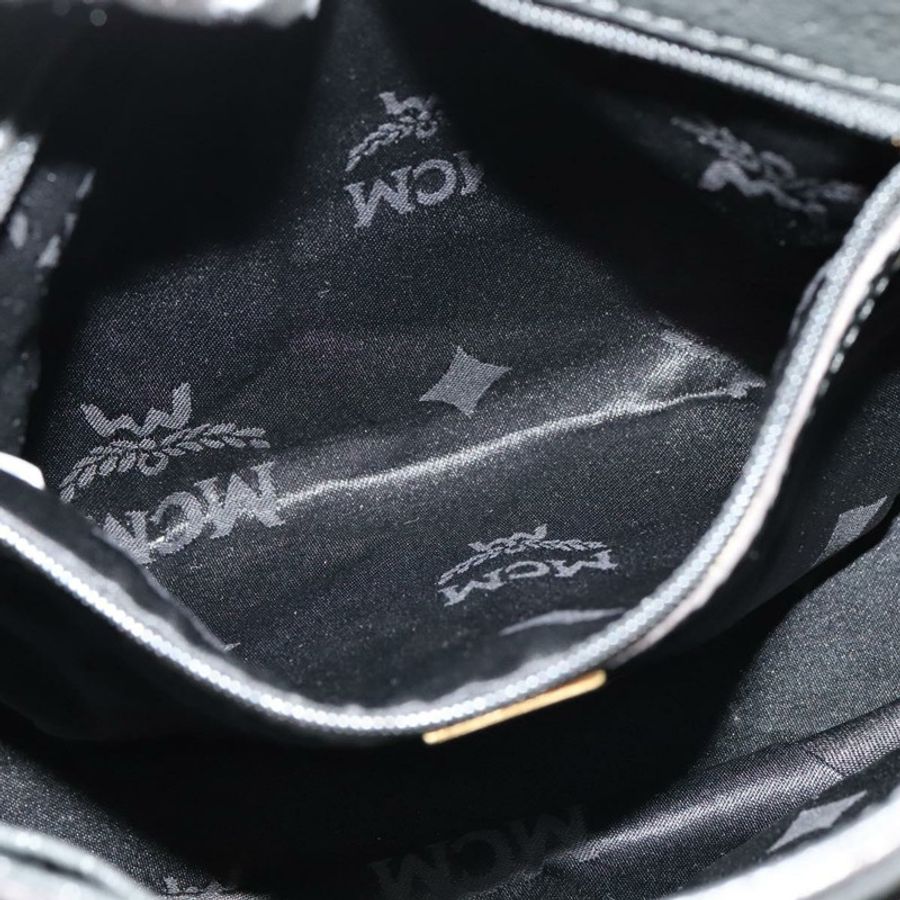 【日本直送】MCM 鏈條單肩包 皮革 灰色 金色 正品 MY336-21