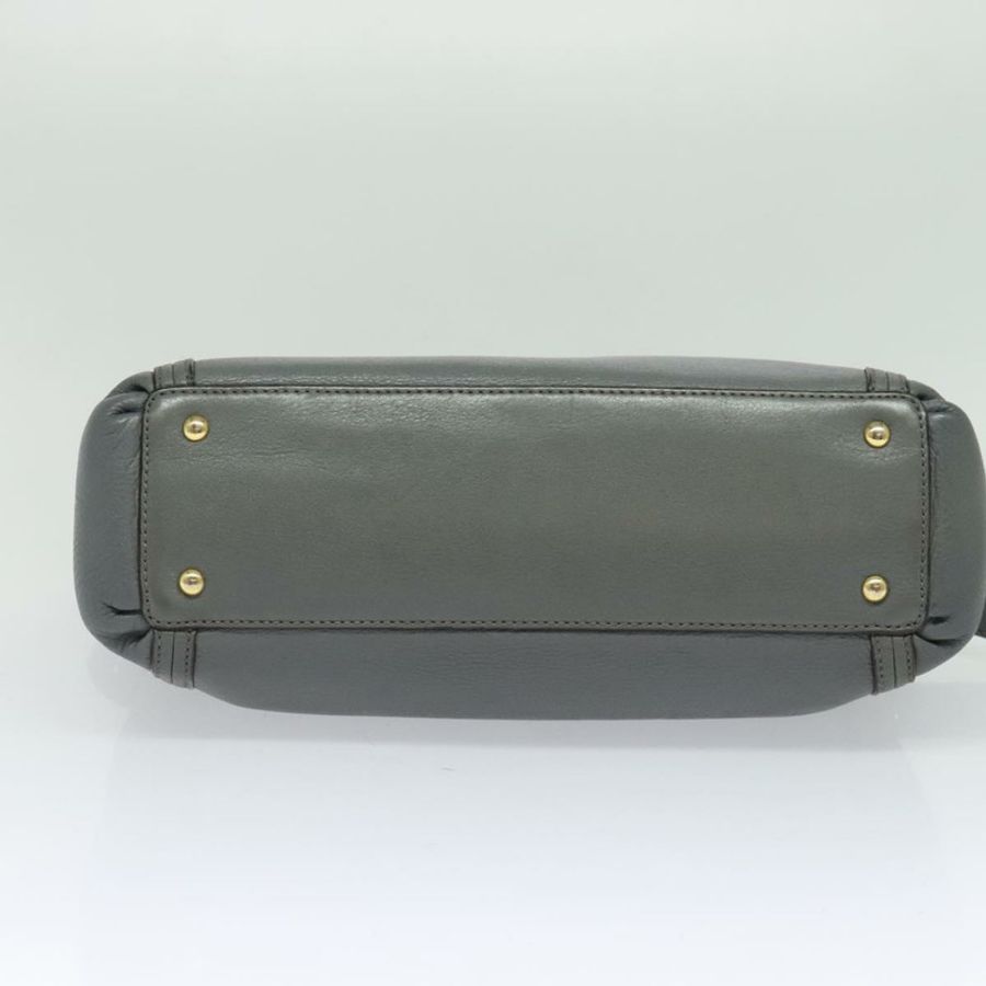 【日本直送】MCM 手提包 皮革 兩用 灰色 金色 正品 MY375-4