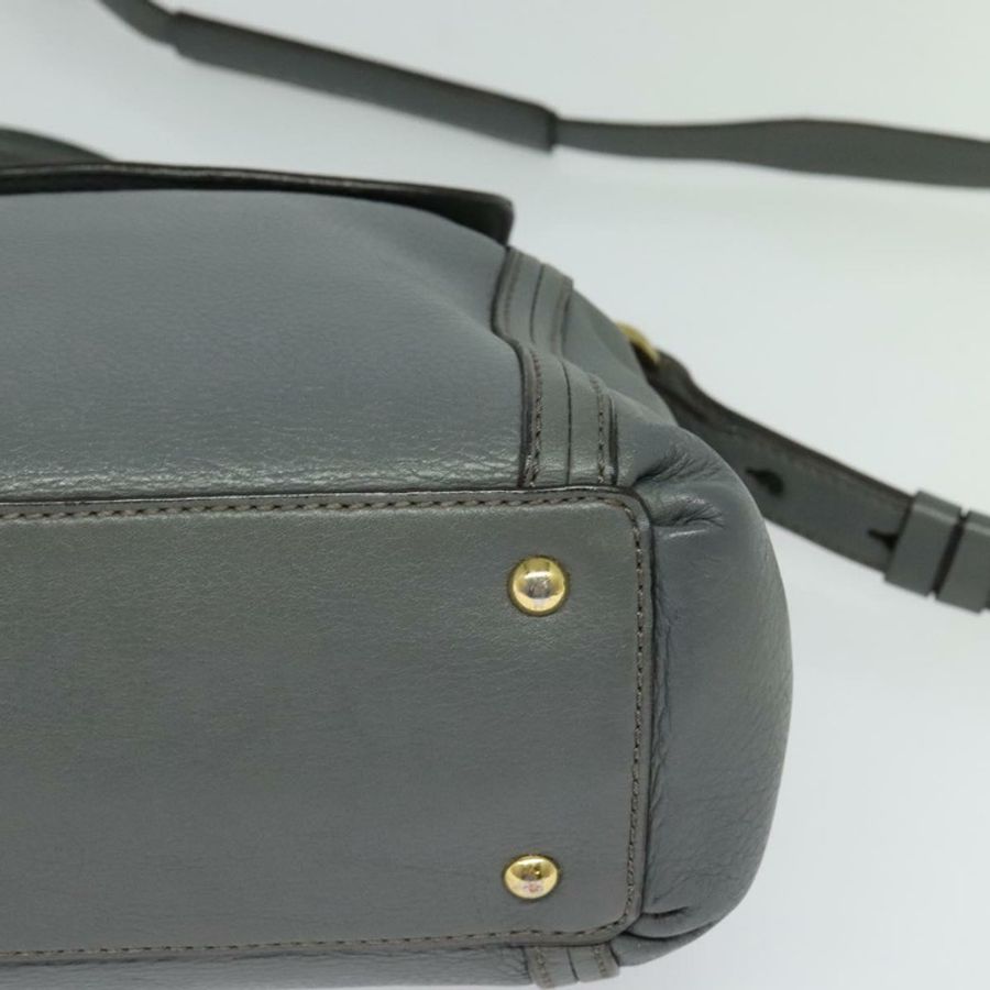 【日本直送】MCM 手提包 皮革 兩用 灰色 金色 正品 MY375-15