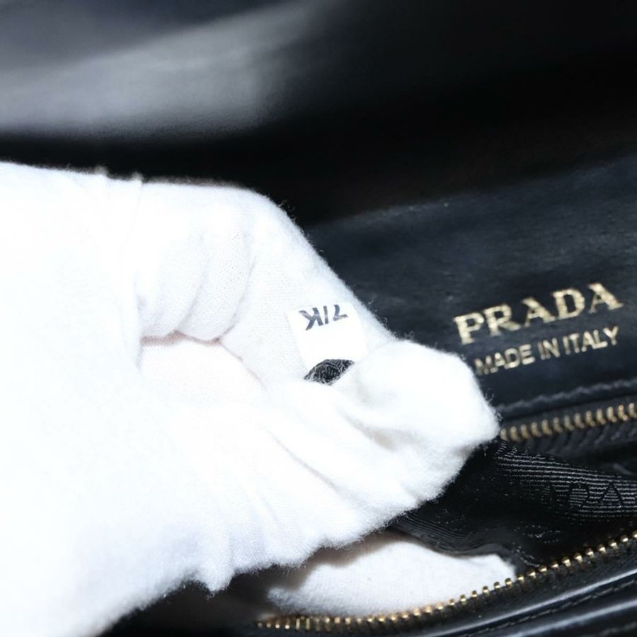 【日本直送】PRADA 鏈條單肩包 皮革 灰色 金色 正品 bs23951-11