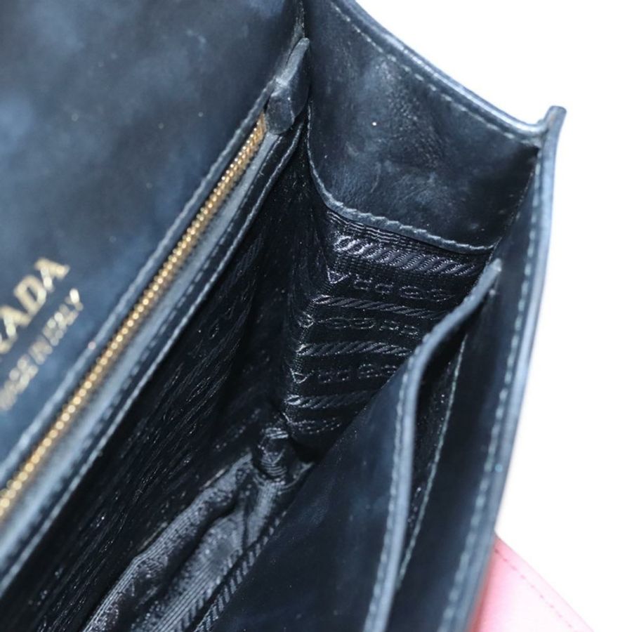 【日本直送】PRADA 鏈條單肩包 皮革 灰色 金色 正品 bs23951-21