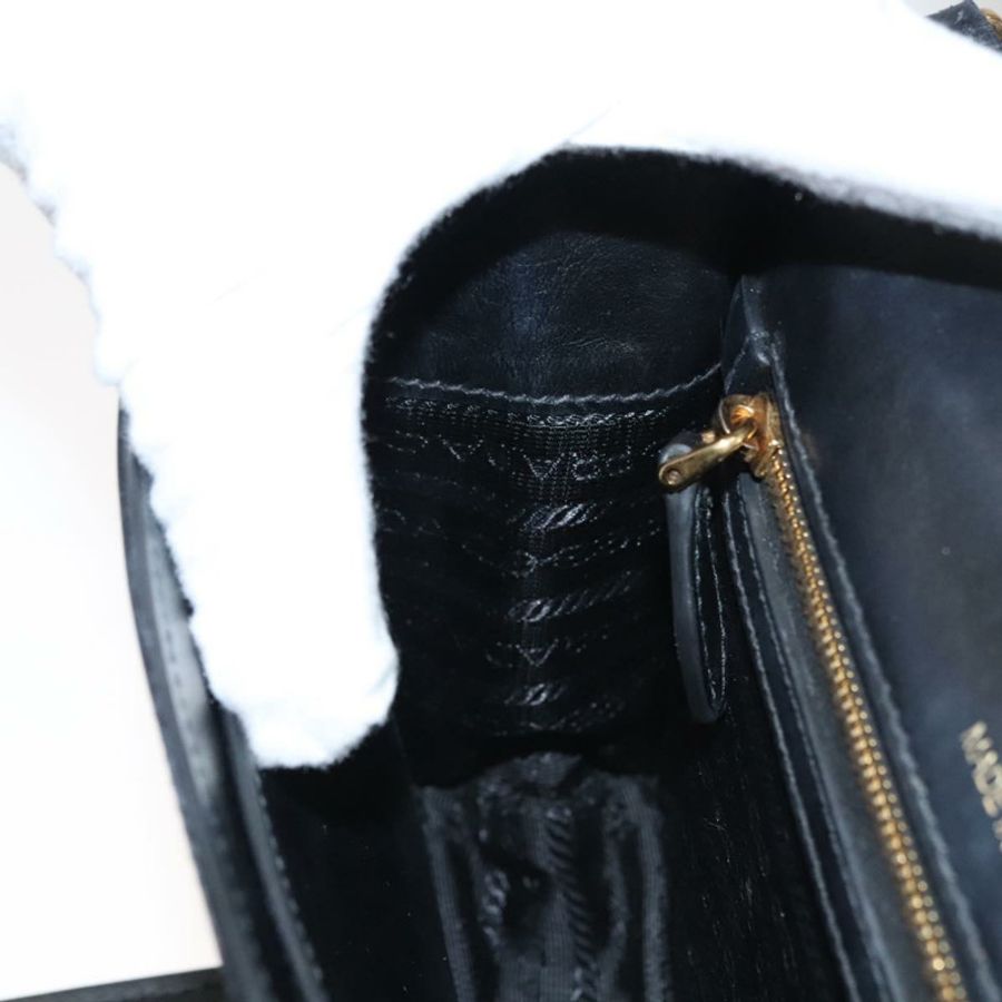 【日本直送】PRADA 鏈條單肩包 皮革 灰色 金色 正品 bs23951-22
