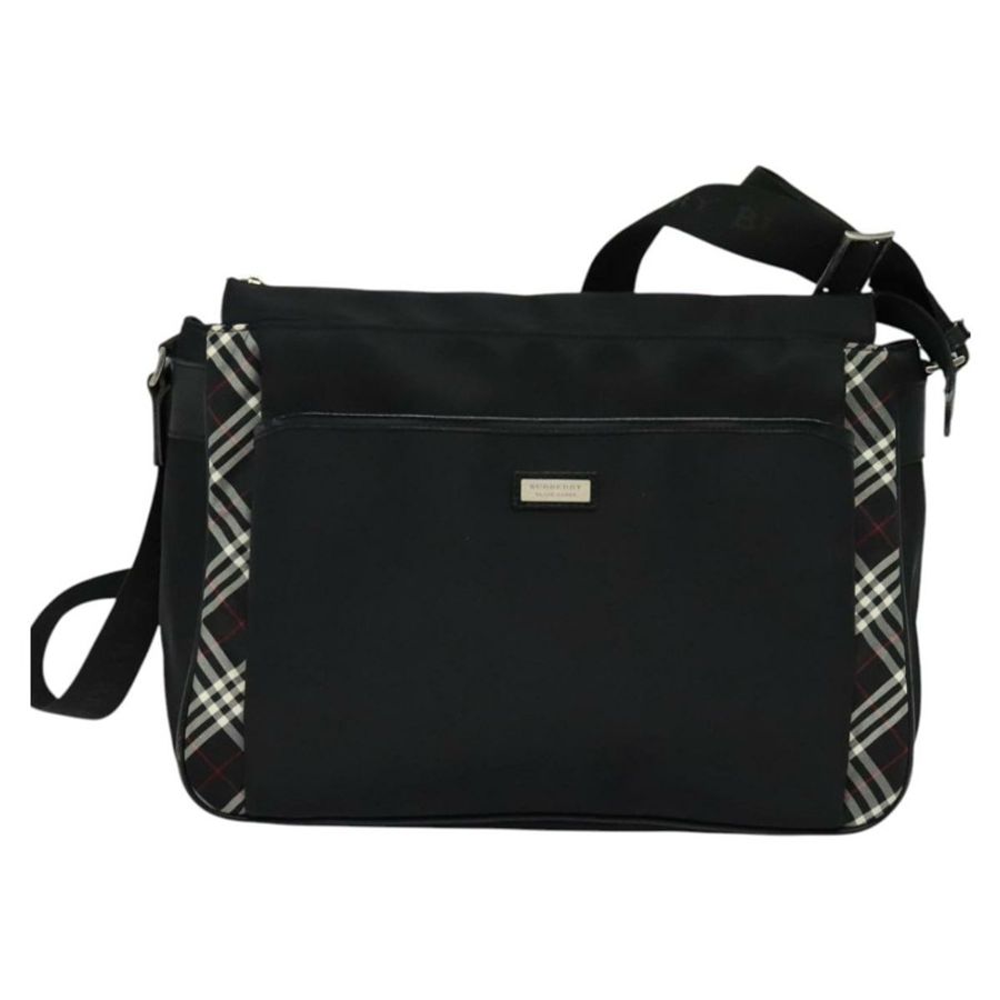 【日本直送】BURBERRY 黑標單肩包 尼龍 黑色 正品 106773-12