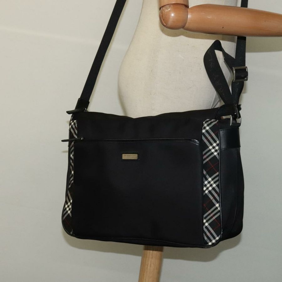 【日本直送】BURBERRY 黑標單肩包 尼龍 黑色 正品 106773-21