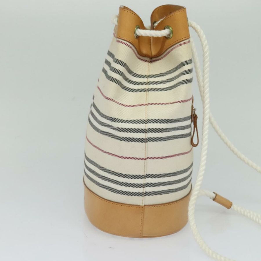 【日本直送】BURBERRY 單肩包 帆布皮革 白色 正品 bs23926-2