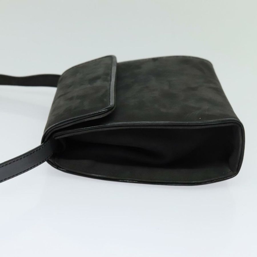 【日本直送】Salvatore Ferragamo 灰色麂皮單肩包 正品 BA862-2