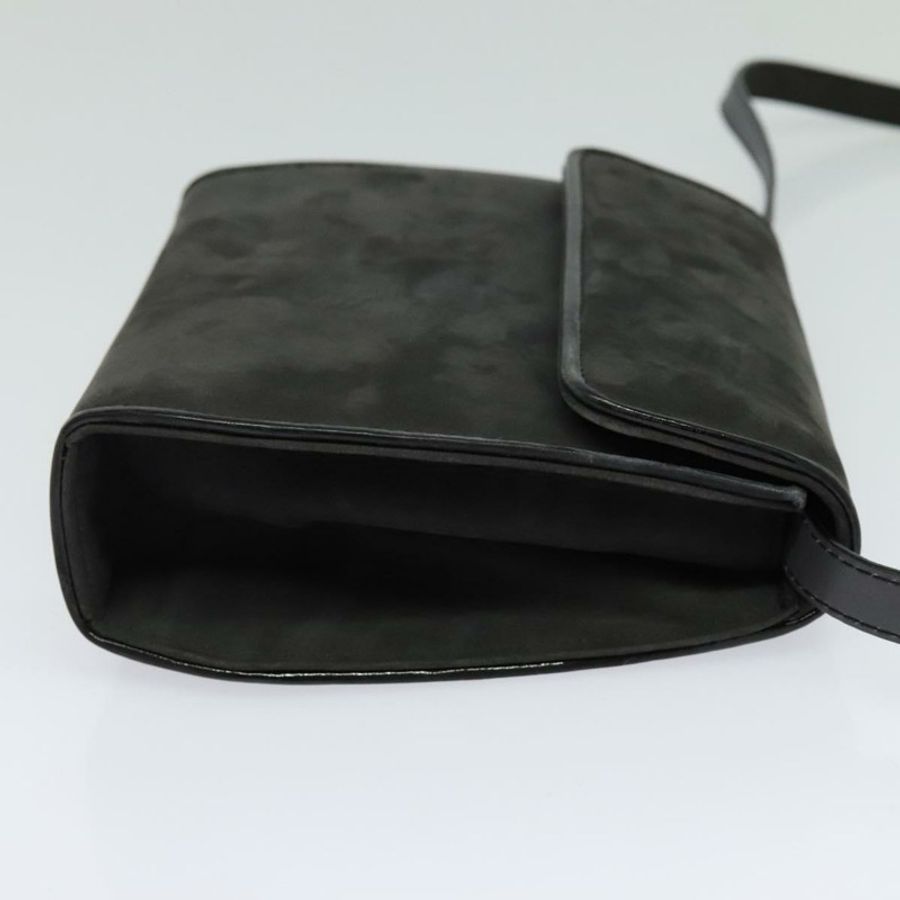 【日本直送】Salvatore Ferragamo 灰色麂皮單肩包 正品 BA862-3