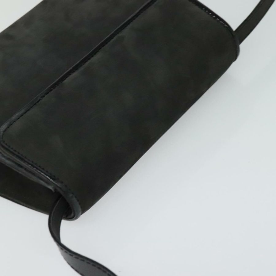 【日本直送】Salvatore Ferragamo 灰色麂皮單肩包 正品 BA862-5
