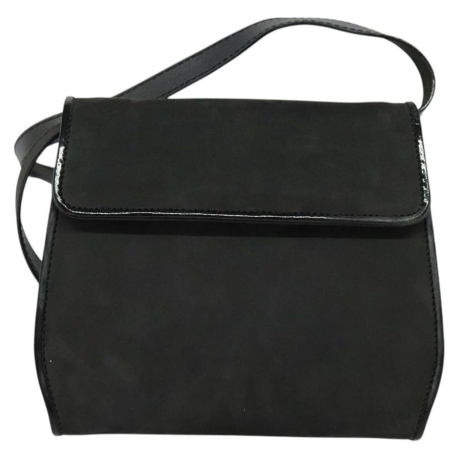 【日本直送】Salvatore Ferragamo 灰色麂皮單肩包 正品 BA862-12