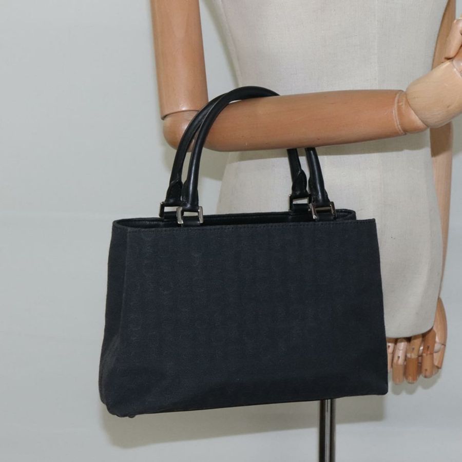 【日本直送】CELINE C Macadam 帆布手提包 黑色 正品 sw213-21