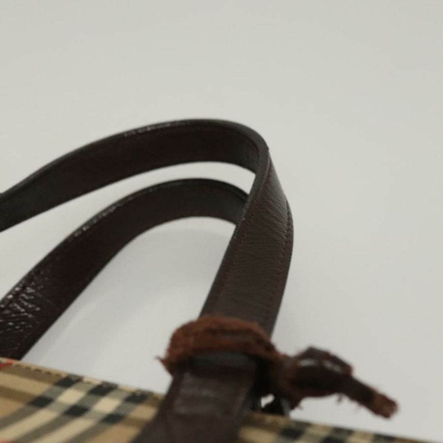 【日本直送】BURBERRY Nova 格紋手提包 帆布 米色 正品 sw226-7