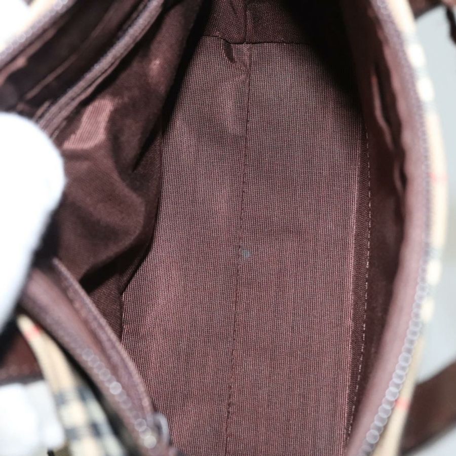 【日本直送】BURBERRY Nova 格紋手提包 帆布 米色 正品 sw226-11