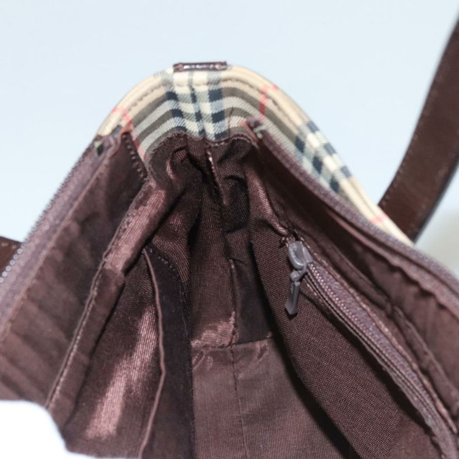 【日本直送】BURBERRY Nova 格紋手提包 帆布 米色 正品 sw226-17