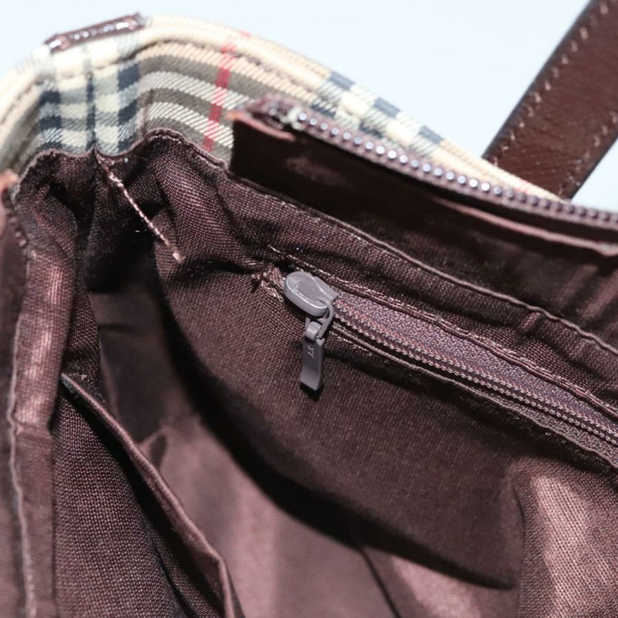 【日本直送】BURBERRY Nova 格紋手提包 帆布 米色 正品 sw226-18
