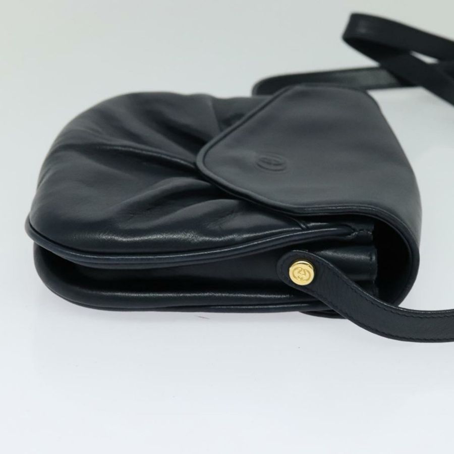 【日本直送】GUCCI 海軍藍真皮單肩包 正品 BA849-3