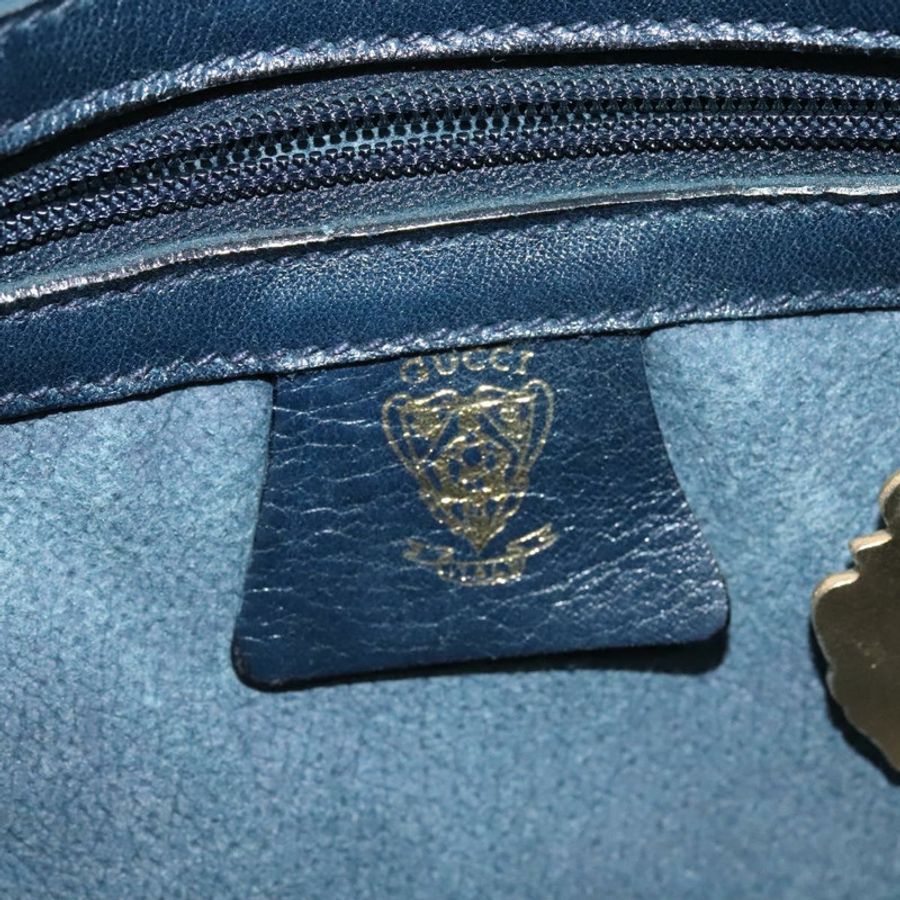 【日本直送】GUCCI 海軍藍真皮單肩包 正品 BA849-17