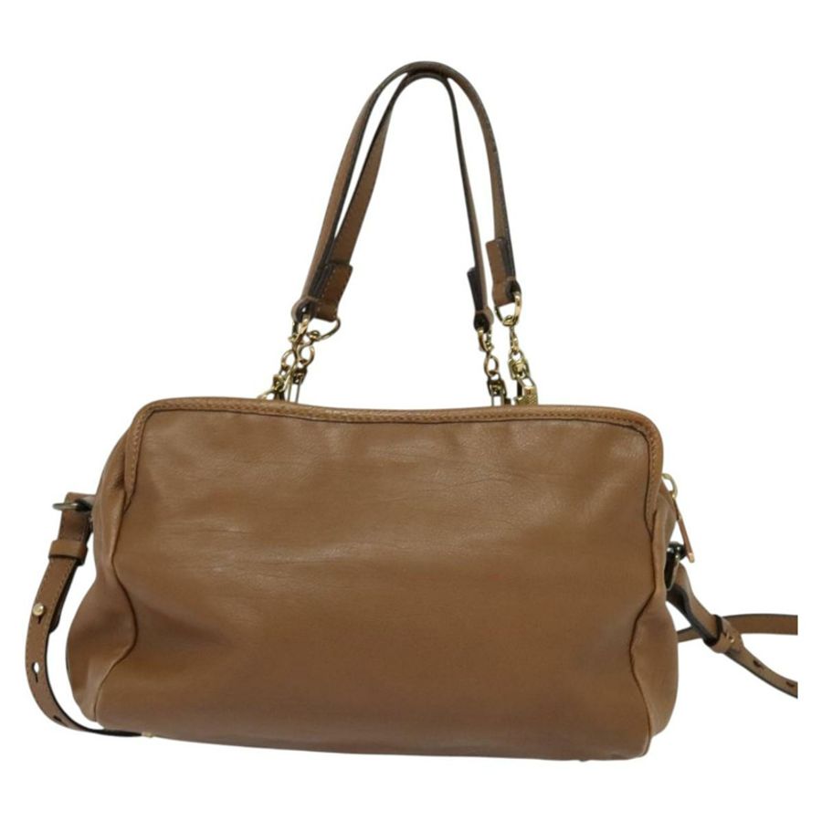 【日本直送】Chloe 手提包 皮革 兩用 棕色 金色 正品 BA1004-1