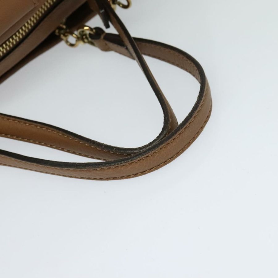 【日本直送】Chloe 手提包 皮革 兩用 棕色 金色 正品 BA1004-6