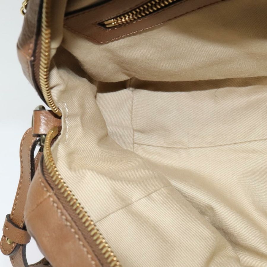 【日本直送】Chloe 手提包 皮革 兩用 棕色 金色 正品 BA1004-20