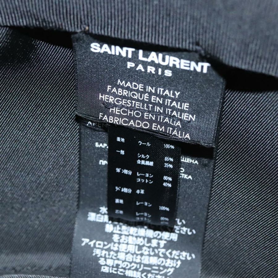 【日本直送】SAINT LAURENT 帆布金色帽子 Auth bs24106-12