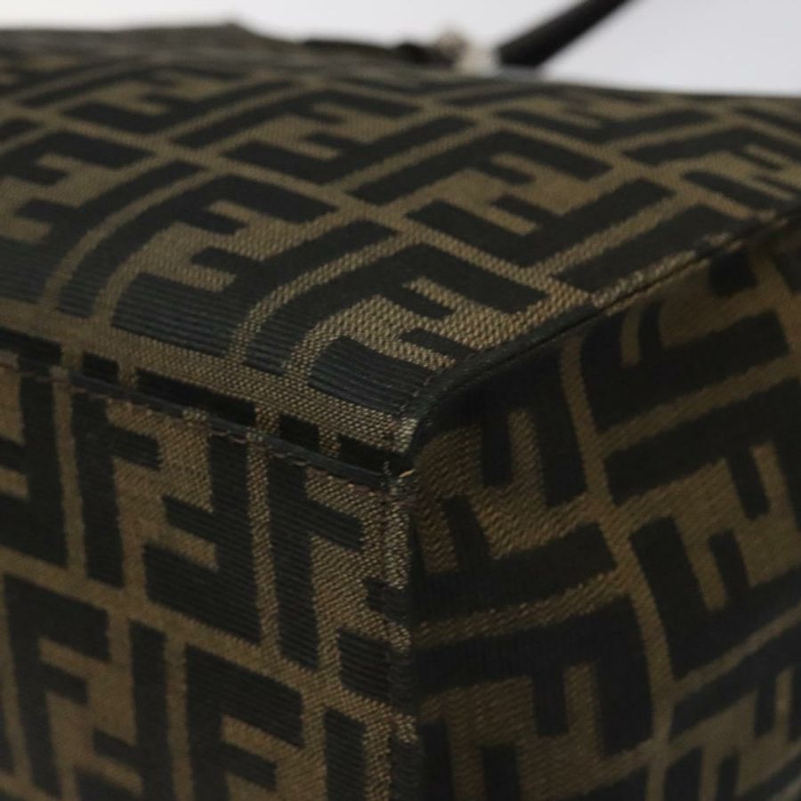 【日本直送】FENDI Zucca帆布Mamma Baguette手袋 黑色 棕色 銀色 正品 BD1155-14