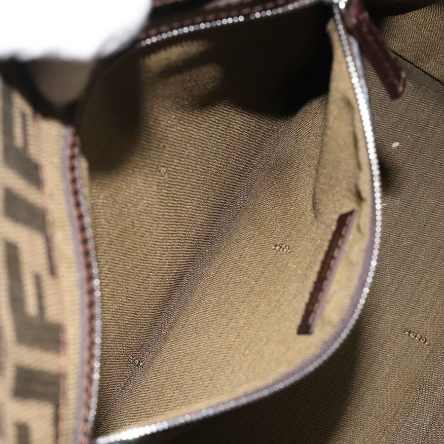 【日本直送】FENDI Zucca帆布Mamma Baguette手袋 黑色 棕色 銀色 正品 BD1155-21